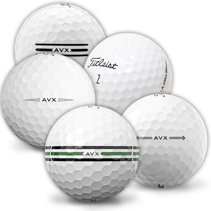 Golf Ball Monkey Recycled Golf Balls, 24 Pack - AVX, White, Near Mint Condition, 4A, for Men and Women