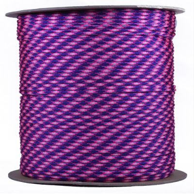 35+ Pink Paracord Colors of Parachute 550 Cord Type III 7 Strand Paracord - Purplelicious (1000 Foot Spool)