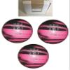 BuyBocceBalls - EPCO Duckpin Bowling Balls - (5 inch- 3lbs. 10oz.) - Pack of 3 - Cobra Pro Rubber - Pink & Black - Made in USA view 1