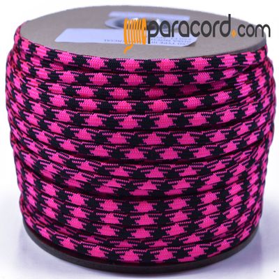 35+ Pink Paracord Colors of Parachute 550 Cord Type III 7 Strand Paracord - Rosa Noche (250 Foot Spool)