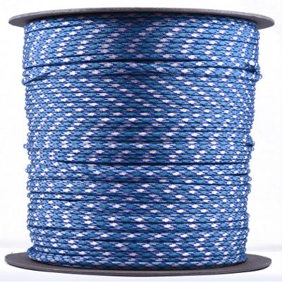 BORED? PARACORD! 40 Blue Colors of Parachute 550 Cord Type III 7 Strand Paracord - Blue Shock (1000 Foot Spool)