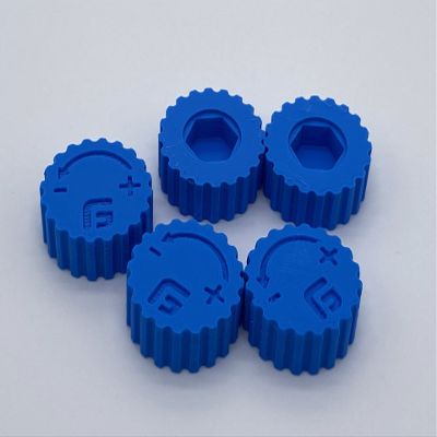 Dillon Powder Measure Knobs - 5 Pack, Dillon Blue