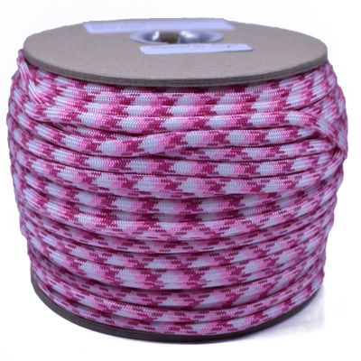 35+ Pink Paracord Colors of Parachute 550 Cord Type III 7 Strand Paracord - Breast Cancer Awareness (250 Foot Spool)