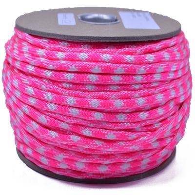 35+ Pink Paracord Colors of Parachute 550 Cord Type III 7 Strand Paracord - Fashionista (250 Foot Spool)