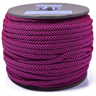 35+ Pink Paracord Colors of Parachute 550 Cord Type III 7 Strand Paracord - Neon Pink Diamonds (250 Foot Spool)