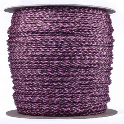 35+ Pink Paracord Colors of Parachute 550 Cord Type III 7 Strand Paracord - Chocolate Hearts (1000 Foot Spool)