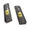 Custom 1911 Grips Full Size for Kimber, Colt, Rock Island, Springfield, Taurus, & Clones - 1911 Full Size Metal Black Gold Grips view 1