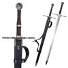 49 Brown Fantasy Steel Sword Geralt Long Sword Cosplay LARP with Scabbard view 1