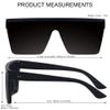 LYZOIT Square Oversized Sunglasses for Women Men Big Shield Large Rimless Shades Super Dark Black Sun glasses sensitive eyes view 4