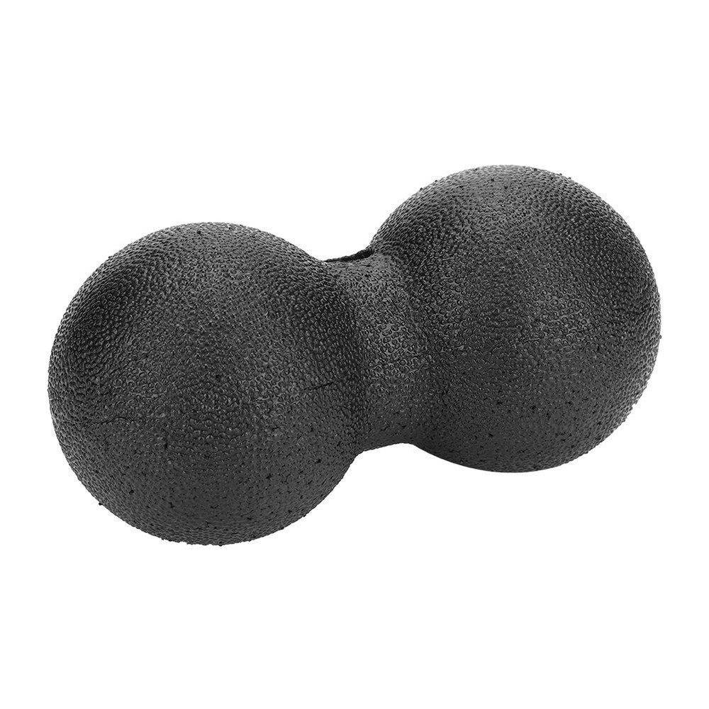 Shanrya Yoga Massage Ball, Comfortable Soft Foam Ball, High Density Foam EPP Foam Ball, Yoga Foam Roller, Elastic Soft Release Stress Gym for Yoga Home(Black, 16x 8cm Double Ball)