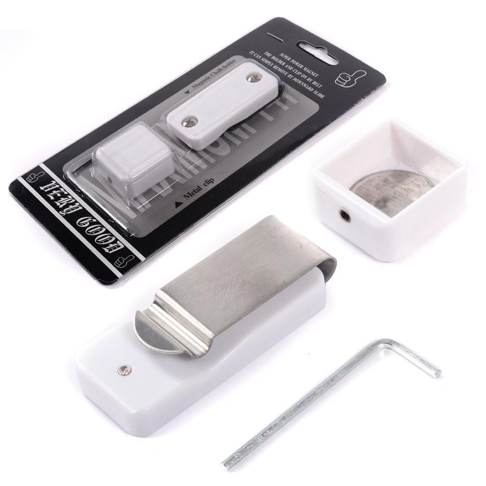 CUESOUL Billiards Magnetic Pool Cue Chalk Holder-White