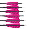 ZSHJGJR 31 Inch Archery Carbon Arrows Spine 500 Hunting Arrows with Removable Tips 4" Camo Feather Fletching Targeting Arrows for Compound & Recurve & Traditional Bow 6/12pcs (Pink, 12) view 2