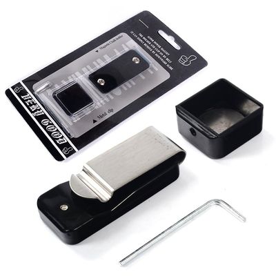 CUESOUL Black Billiards Magnetic Pool Cue Chalk Holder for Billiard Belt Clip