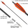 ZSHJGJR 31 Inch Archery Carbon Arrows Spine 500 Hunting Arrows with Removable Tips 4" Camo Feather Fletching Targeting Arrows for Compound & Recurve & Traditional Bow 6/12pcs (Orange, 12) view 2