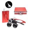 DOC.ROYAL 3.5X420CM Loupes Magnifying Glasses Working Distance 16inches/420mm with HeadLamp Aluminum Box Red view 1