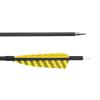 ZSHJGJR 31 Inch Archery Carbon Arrows Spine 500 Hunting Arrows with Removable Tips 4" Camo Feather Fletching Targeting Arrows for Compound & Recurve & Traditional Bow 6/12pcs (Yellow, 12) view 2