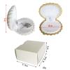 YQHWLKJ 10Pcs Cute Shell Shape Jewellery Box Velvet Earring Case Engagement Party Necklace Jewelry Display Storage, Grey view 2
