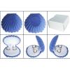 YQHWLKJ 10Pcs Cute Shell Shape Jewellery Box Velvet Earring Case Engagement Party Necklace Jewelry Display Storage, Grey view 3