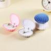 YQHWLKJ 10Pcs Cute Shell Shape Jewellery Box Velvet Earring Case Engagement Party Necklace Jewelry Display Storage, Grey view 4
