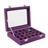24 Grids Velvet Jewellery Box Rings Earrings Necklaces Makeup Holder Case Organizer Women Jewelry Storage view 1
