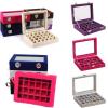 24 Grids Velvet Jewellery Box Rings Earrings Necklaces Makeup Holder Case Organizer Women Jewelry Storage view 2