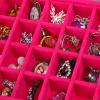 24 Grids Velvet Jewellery Box Rings Earrings Necklaces Makeup Holder Case Organizer Women Jewelry Storage view 4