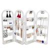 2/3/4 Fans Panels Jewellery Box Organizer Storage Box Folding Earrings Display Rack Necklace Jewelry Stand Holder view 3