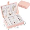 Girls Jewellery Box Travel Portable Necklace Earrings Rings Jewelry Box PU Leather Stackers Jewellery Box view 2