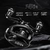 DOVIELLO BMC100 BFS Reel Ultralight Baitcaster Reels with Drag Clicker 8.1:1 High Speed 11LB Drag Power 11+1BB Baitcasting Reel Super Smooth Bait Finesse System Low Profile- Right Hand view 3
