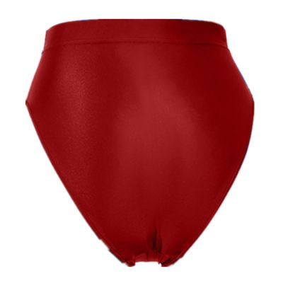Alvivi Womens High Waist Pants Oil Glossy High Cut G-String Thong Underwear Bikini Swimwear Burgundy Medium