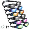 6 Pack Swim Goggles Antifog Swimming Equipment with Protection Polarized Women Men Swimming Goggles No Leaking Full Protection Sport Swimming Goggles with Wide View for Adult Youth (Vivid Color) view 1