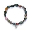 Adabele 1pc Real Natural Indian Agate Gemstone Beaded Bracelet 7.5 inch Irregular Chakra Healing Crystal Rock Women Mom Gift GBX-D53 view 1