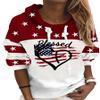 Blessed Sweatshirts for Women, Jesus Has My Back Sweatshirt Women, Blessed Cross Heart American Freedom Patriotic Sweatshirt, Red, X-Large (Spunkysweet Clothing) view 1