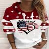 Blessed Sweatshirts for Women, Jesus Has My Back Sweatshirt Women, Blessed Cross Heart American Freedom Patriotic Sweatshirt, Red, X-Large (Spunkysweet Clothing) view 2
