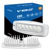 WFPOWER Flush Mount Boat LED Light Spreader, 2 Pack 7.3 Inch Marine Spotlights, Deck Dock Flood LED Work Light Bar, White Finish Light Bar for Boat Pontoon Fishing Truck SUV 4x4 12V 24V view 1