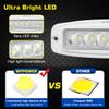 WFPOWER Flush Mount Boat LED Light Spreader, 2 Pack 7.3 Inch Marine Spotlights, Deck Dock Flood LED Work Light Bar, White Finish Light Bar for Boat Pontoon Fishing Truck SUV 4x4 12V 24V view 3