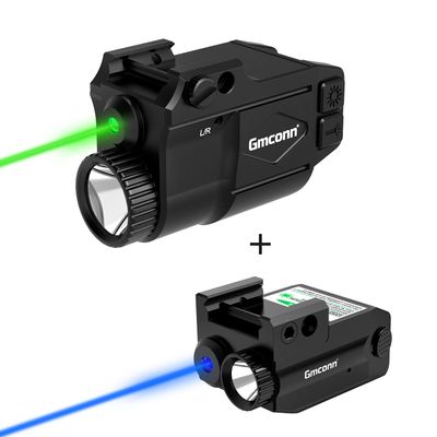 Gmconn Gun Light Pistol Flashlight 650 Lumen with Green Laser Sight Combo, Bundle with Pistol Blue Laser Light Combo 350 lm Gun Flashlight