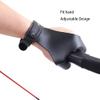 SOPOGER Archery Shooting Glove Hand Guard Finger Protector Youth Adult Protective Leather Finger Guard Left Hand for Traditional Recurve Compund Bow Outdoor Hunting Practice (Black) view 3