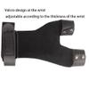 SOPOGER Archery Shooting Glove Hand Guard Finger Protector Youth Adult Protective Leather Finger Guard Left Hand for Traditional Recurve Compund Bow Outdoor Hunting Practice (Black) view 4