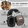 PROHEAR 016 Shooting Ear Protection Earmuffs 2 Pack, NRR 26dB for Gun Range, Hunting -Black and Brown view 4