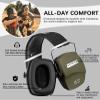 PROHEAR 016 Shooting Ear Protection Earmuffs 2 Pack, NRR 26dB for Gun Range, Hunting -Black and Green view 4
