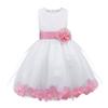 Daenrui Kids Girls Wedding Party Bowknot Petals Tulle Rose Flower Girl Dress Junior Prom Pageant Party Gown Pink 2 Years view 1