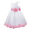 Daenrui Kids Girls Wedding Party Bowknot Petals Tulle Rose Flower Girl Dress Junior Prom Pageant Party Gown Pink 2 Years view 3