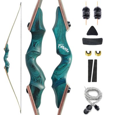 60inch Original Black Hunter Takedown Longbow 20-60lbs Traditional Wood Longbow with Bamboo Core Limbs for Hunting Practice Right Hand (30 Pounds)