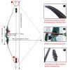 60inch Original Black Hunter Takedown Longbow 20-60lbs Traditional Wood Longbow with Bamboo Core Limbs for Hunting Practice Right Hand (30 Pounds) view 2