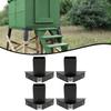 KUAFU Deer Stand Brackets 4 x 4 Compound Angle Elevator Brackets for Deer Stand Hunting Blinds Shooting Shack Tree House Observation Decks, Heavy Duty 12-Gauge Steel Black Powder Coated - Set of 4 view 1