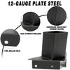 KUAFU Deer Stand Brackets 4 x 4 Compound Angle Elevator Brackets for Deer Stand Hunting Blinds Shooting Shack Tree House Observation Decks, Heavy Duty 12-Gauge Steel Black Powder Coated - Set of 4 view 2