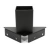 KUAFU Deer Stand Brackets 4 x 4 Compound Angle Elevator Brackets for Deer Stand Hunting Blinds Shooting Shack Tree House Observation Decks, Heavy Duty 12-Gauge Steel Black Powder Coated - Set of 4 view 4