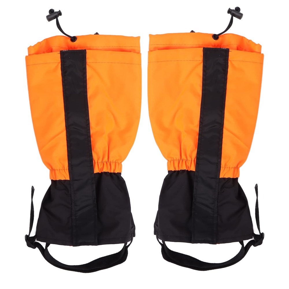 ANGGREK Adjustable Children's Leg Covers, Windproof Sand Prevention Kids Leg Boot Gaiters (Orange, 12.2 inches)