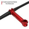 BBxunsless 150mm Super Long Shock-Absorbing Bike Handlebar Stem for Road/Mountain Bike Aluminum Alloy CNC Fitting Pole Folding Bike Stems 12-Degree 31.8mm (Red) view 3